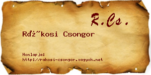 Rákosi Csongor névjegykártya