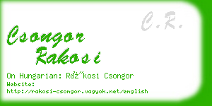 csongor rakosi business card